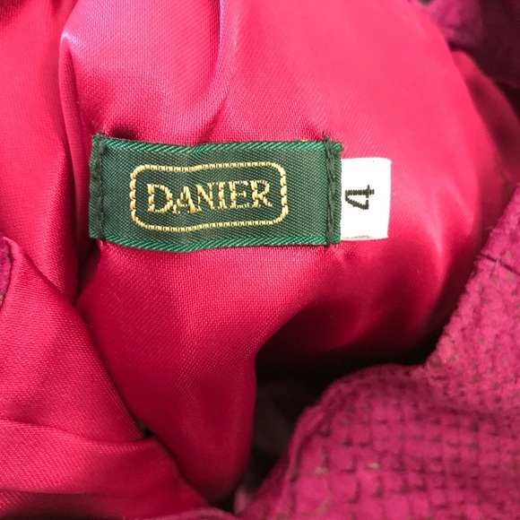Vintage Danier Suede Skirt 4 Fuchsia Purple - Picture 7 of 9